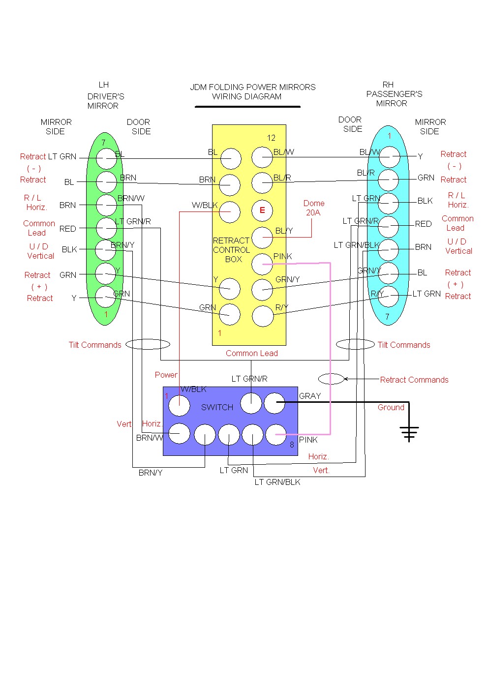 toyota side mirror wiring diagram #2